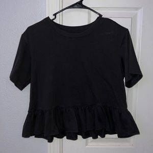 Dark gray crop top